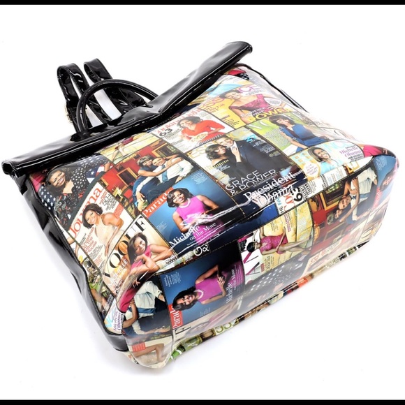 OBAMA Backpack Magazine Cover Collage 🦋NWT - Picture 4 of 5